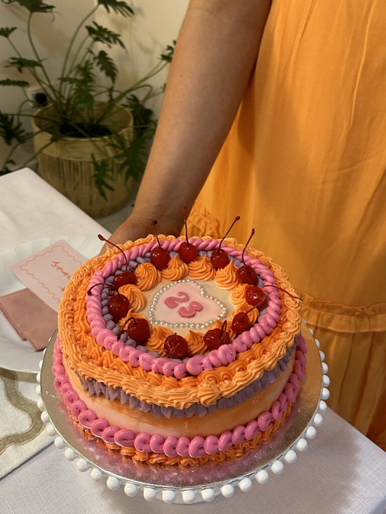 pink cake ideas birthday simple