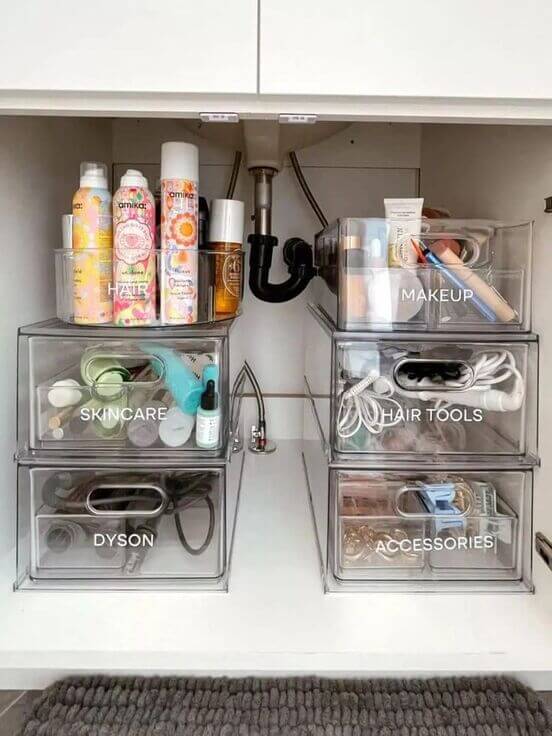 under bathroom sink organization