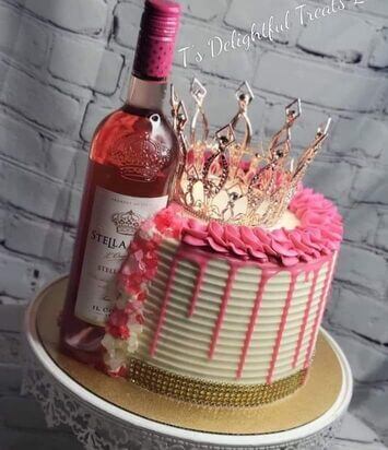 21st birthday drink cake