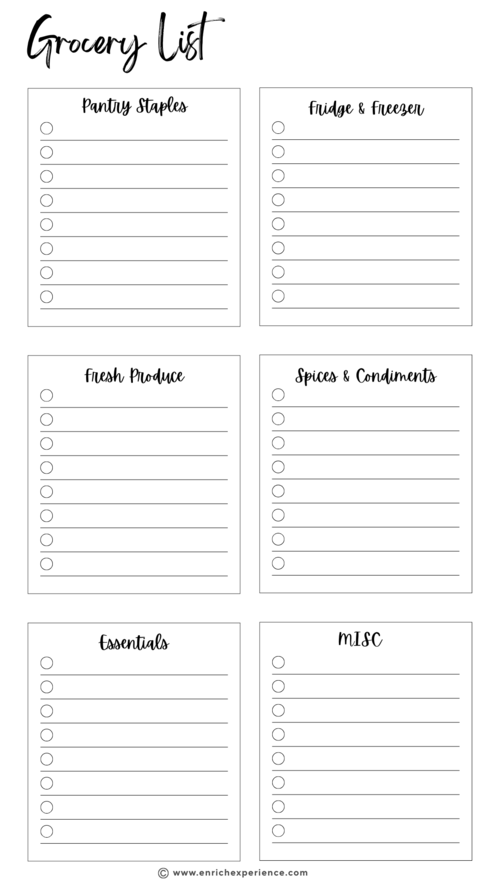 first apartment grocery list 