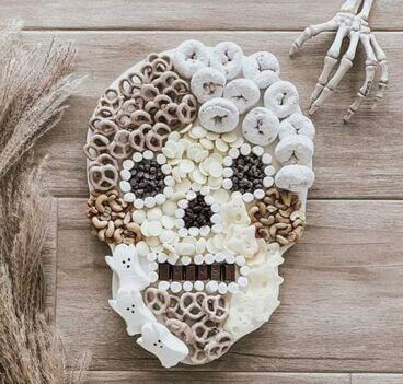 skeleton food platter 