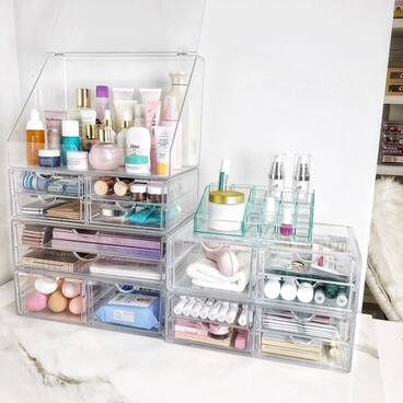 makeup vanity organization ideas