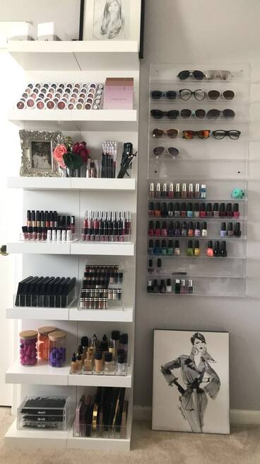 makeup organization aesthetic