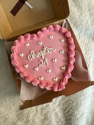 pink 21st birthday cake idea