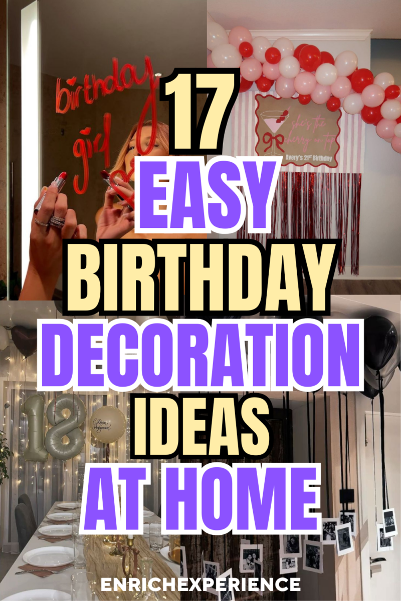 easy birthday decoration ideas at home 